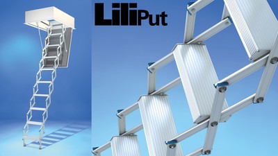 Abbildung: Wellhöfer Scherentreppe Liliput für viel Komfort bei wenig Platz.