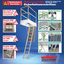 Abbildung Sicherheitsvorschriften für Bodentreppen