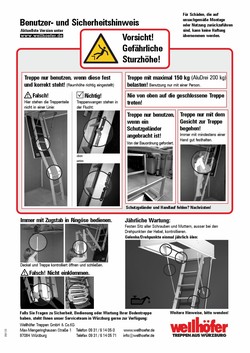 Abbildung Benutzer- und Sicherheitshinweis Wellhöfer Bodentreppen