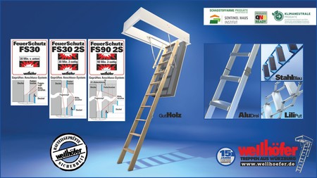 Abbildung: Wellhöfer FeuerSchutz-Bodentreppen Programm