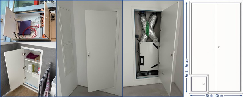 Abbildungen: Kniestocktüren - Vielfältige Einsatzgebiete durch zahlreiche Ausführungsvarianten