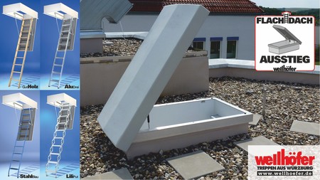 Abbildung: Wellhöfer FlachdachAusstieg für Bodentreppen. 
