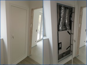 Foto: Wellhöfer Kniestocktüre als große Reviosionstüre