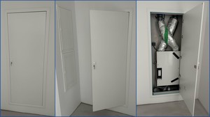 Foto: Wellhöfer Kniestocktüre als große Reviosionstüre